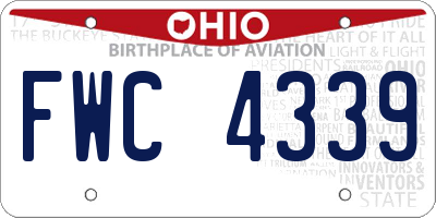 OH license plate FWC4339