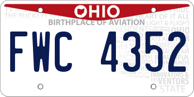 OH license plate FWC4352