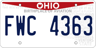 OH license plate FWC4363