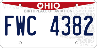 OH license plate FWC4382