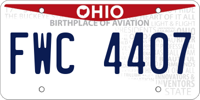 OH license plate FWC4407