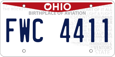 OH license plate FWC4411