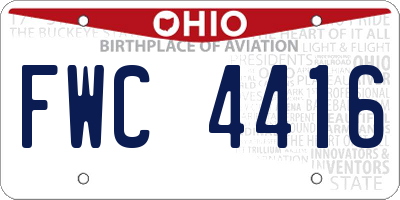 OH license plate FWC4416