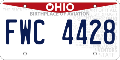 OH license plate FWC4428