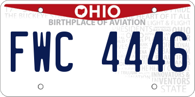 OH license plate FWC4446