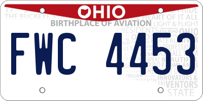 OH license plate FWC4453