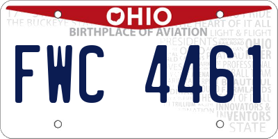 OH license plate FWC4461