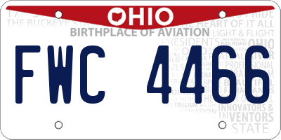 OH license plate FWC4466