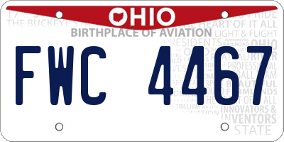 OH license plate FWC4467