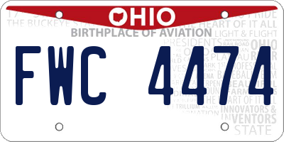 OH license plate FWC4474