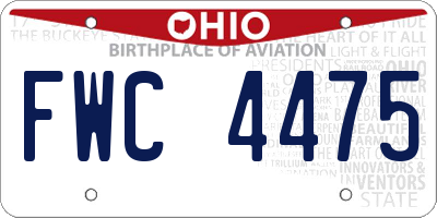 OH license plate FWC4475
