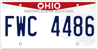 OH license plate FWC4486