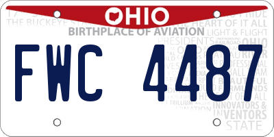 OH license plate FWC4487