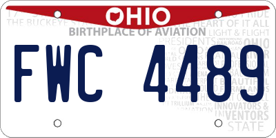 OH license plate FWC4489