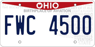 OH license plate FWC4500