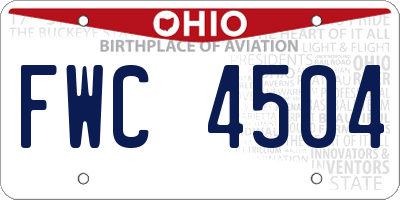 OH license plate FWC4504