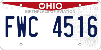 OH license plate FWC4516