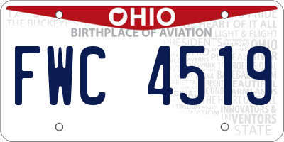 OH license plate FWC4519