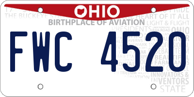 OH license plate FWC4520