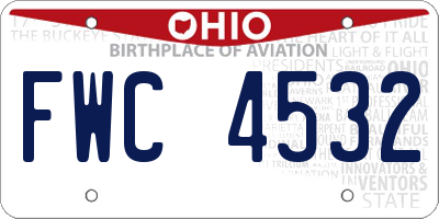 OH license plate FWC4532