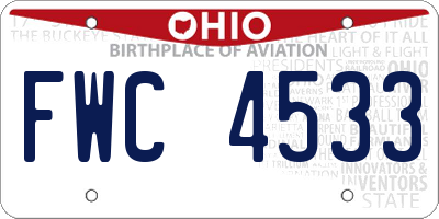 OH license plate FWC4533
