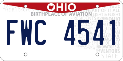 OH license plate FWC4541