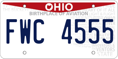 OH license plate FWC4555