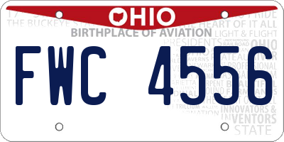 OH license plate FWC4556