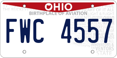 OH license plate FWC4557