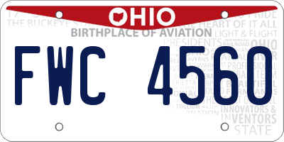 OH license plate FWC4560