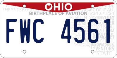 OH license plate FWC4561