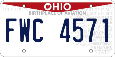 OH license plate FWC4571