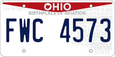 OH license plate FWC4573