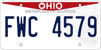 OH license plate FWC4579