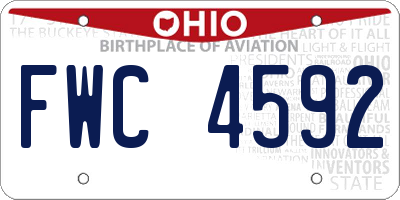 OH license plate FWC4592