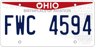 OH license plate FWC4594