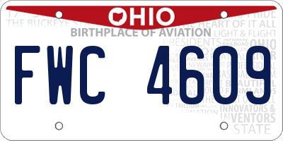 OH license plate FWC4609