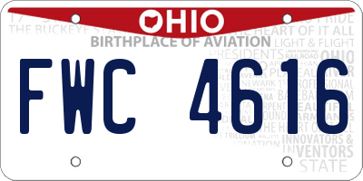 OH license plate FWC4616