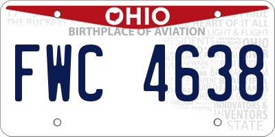 OH license plate FWC4638