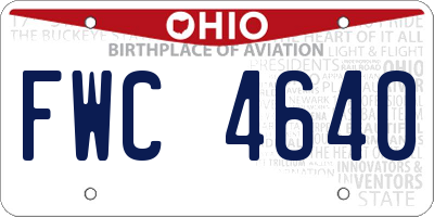 OH license plate FWC4640