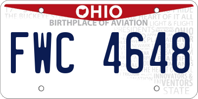 OH license plate FWC4648