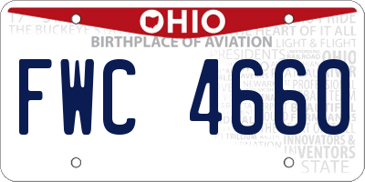 OH license plate FWC4660