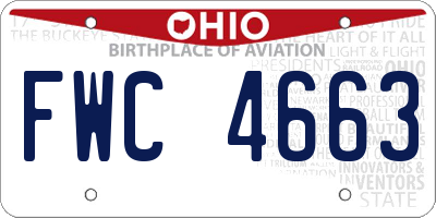 OH license plate FWC4663