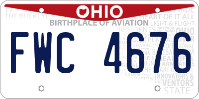 OH license plate FWC4676
