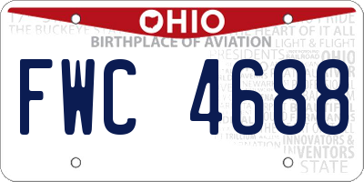 OH license plate FWC4688