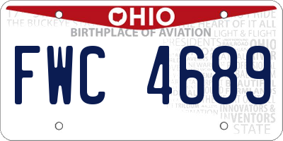 OH license plate FWC4689