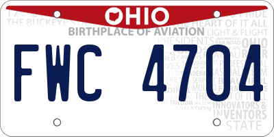 OH license plate FWC4704