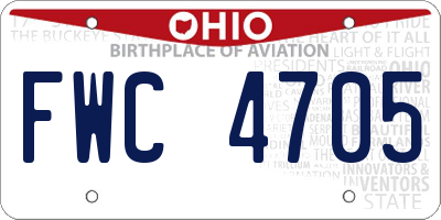 OH license plate FWC4705