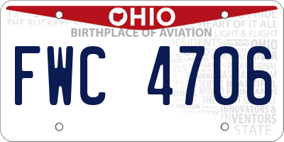 OH license plate FWC4706