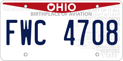 OH license plate FWC4708